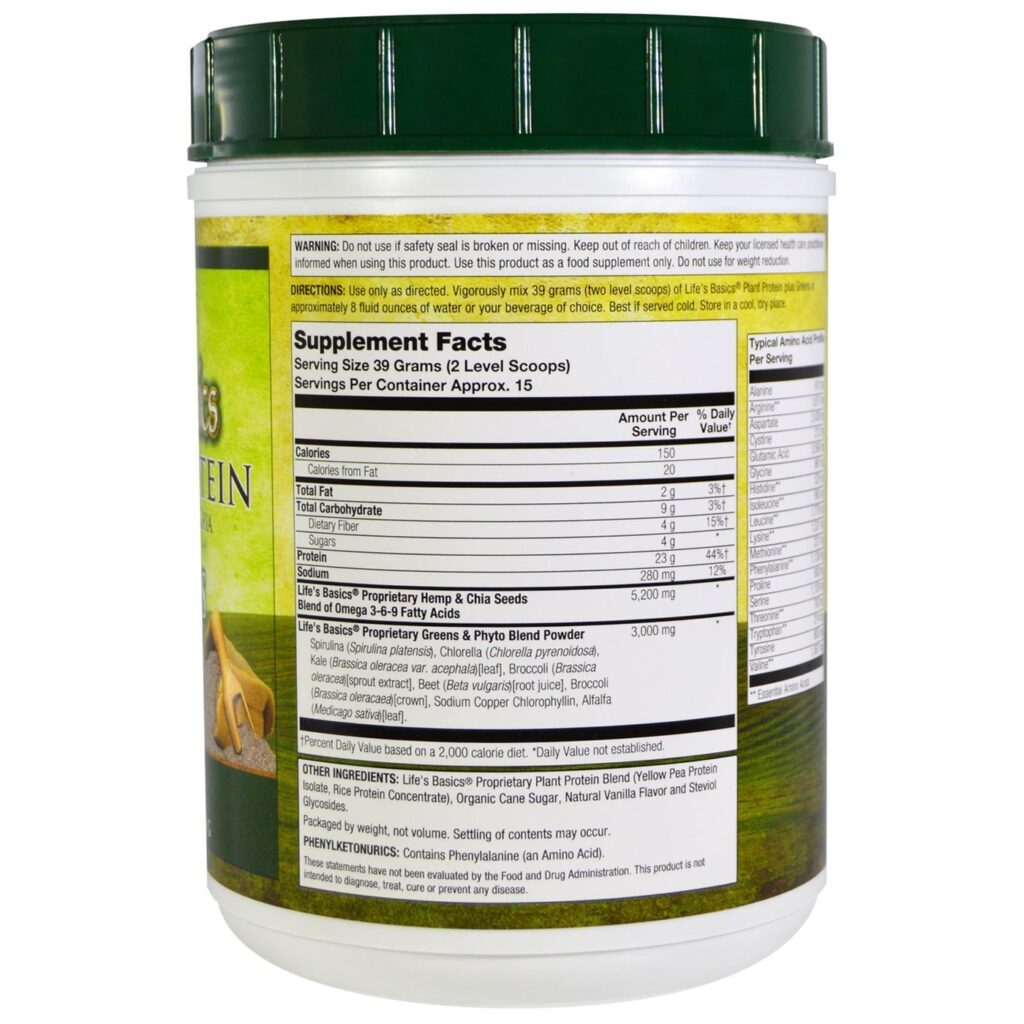 LifeTime Proteína de Planta Básica Verdes com Couve 585g - Nutrição Vegetal Essencial - Imagem 2
