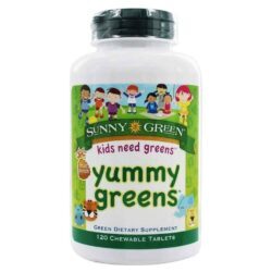 Sunny Green Gostoso Verdes Fruit Punch 120 Mastigáveis - Nutrição Essencial Diária