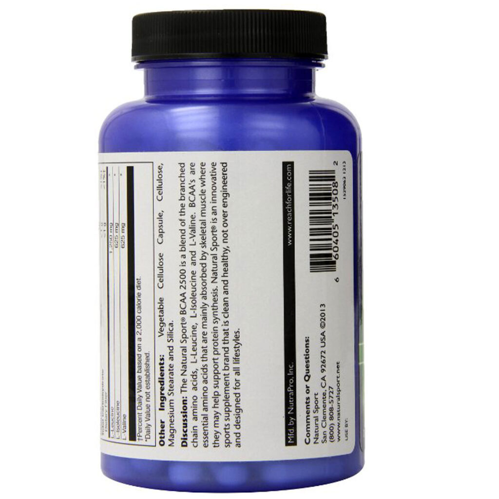 Natural Sport BCAA 2500mg 120 Cápsulas: Energia e Recuperação Muscular - Imagem 4