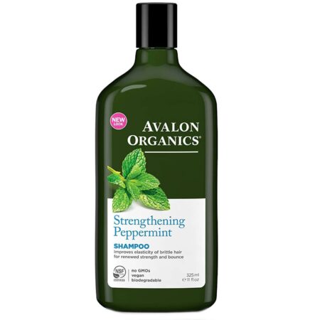 Avalon Organics, Shampoo Revitalizante de Hortelã-pimenta - 11 fl oz (325mL)