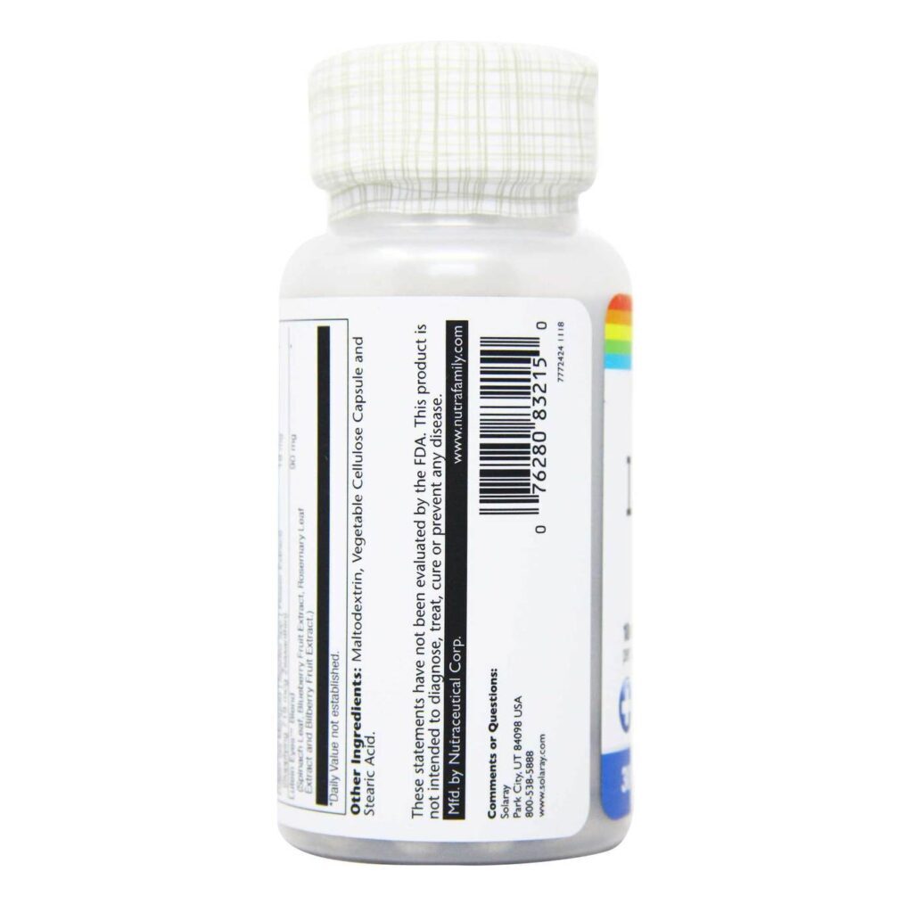 Solaray Olhos Luteína 18 mg 30 Cápsulas para Saúde Visual no Brasil - Imagem 4