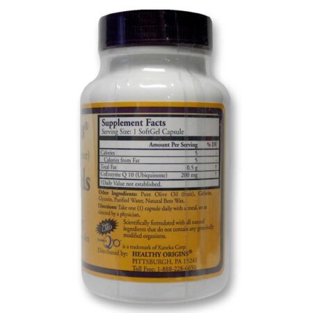 Healthy Origins CoQ10 200 mg - 30 Cápsulas Gelatinosas para Saúde Cardiovascular e Energética - Imagem 2