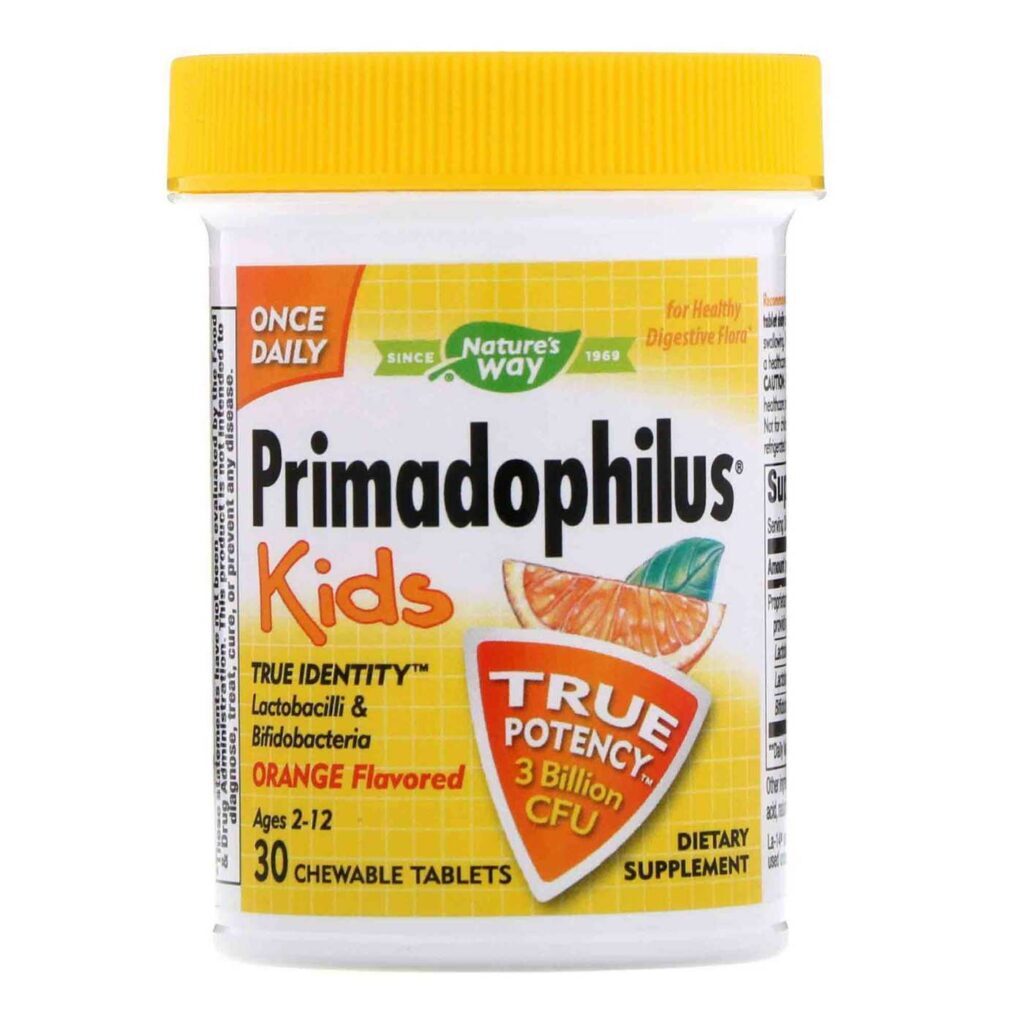 Nature's Way Primadophilus para Crianças - Probiótico Sabor Laranja - 30 Tabletes Mastigáveis - Imagem 3