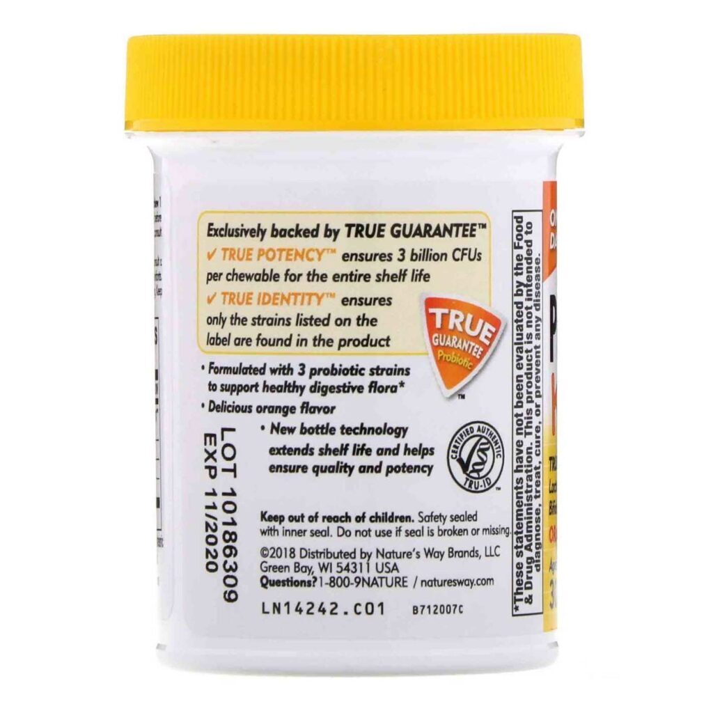 Nature's Way Primadophilus para Crianças - Probiótico Sabor Laranja - 30 Tabletes Mastigáveis - Imagem 5