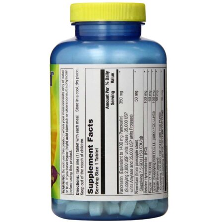 Nature's Life, Enzyme Aid™ Enzimas Digestivas - 250 Tabletes - Image 2