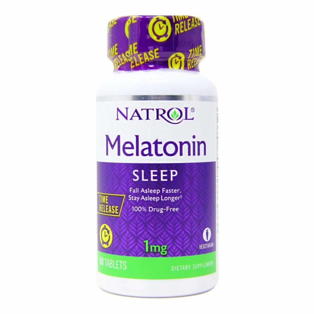 Natrol Melatonina 1 mg Libertação Lenta - Sono Reparador com 90 Tabletes