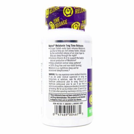 Natrol Melatonina 1 mg Libertação Lenta - Sono Reparador com 90 Tabletes - Imagem 2