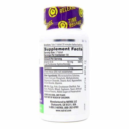 Natrol Melatonina 1 mg Libertação Lenta - Sono Reparador com 90 Tabletes - Imagem 3