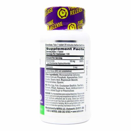 Natrol Melatonina 3 mg Libertação lenta - 100 Tabletes - Image 4