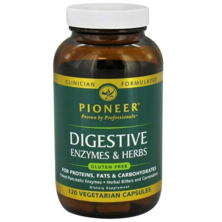 Pioneer As enzimas digestivas e Ervas 120 Cápsulas Vegetarianas