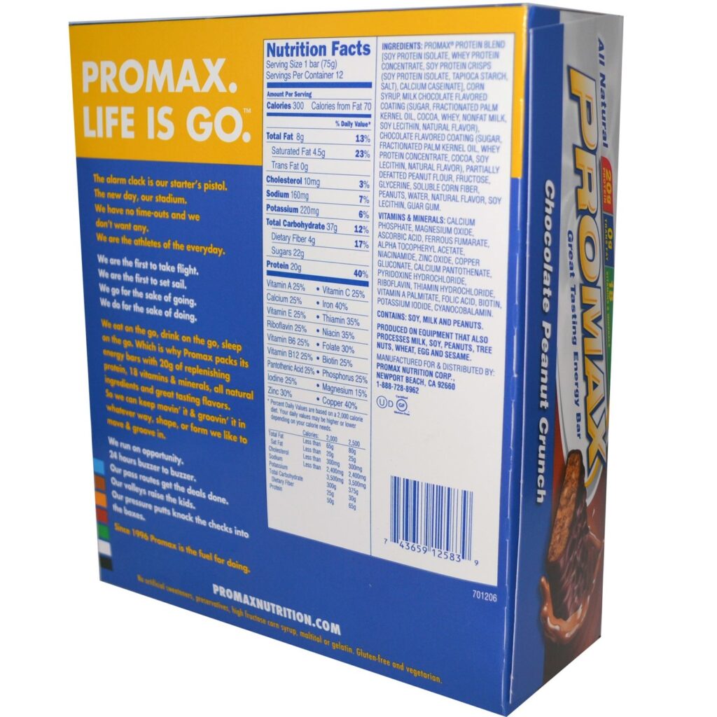 Promax Barras Nutricionais Chocolate Manteiga Amendoim 12 Barras Sabor Intenso - Imagem 2