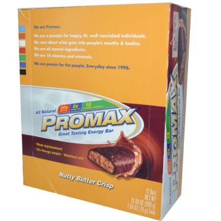 Promax Nutrition, Barras Alimentares Energéticas -12 Barras