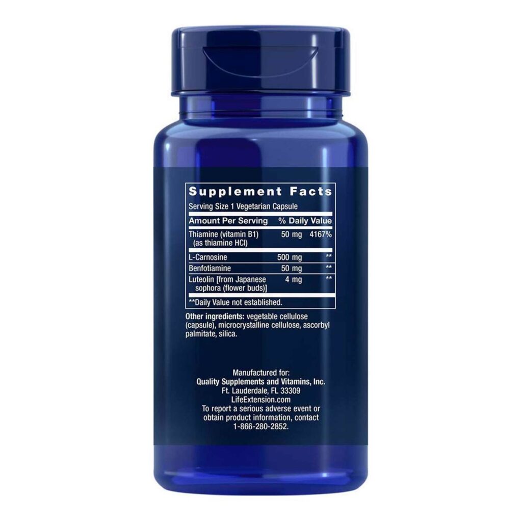 Life Extension Super Carnosina 500 mg - 60 Cápsulas: Saúde Celular e Longevidade - Imagem 3