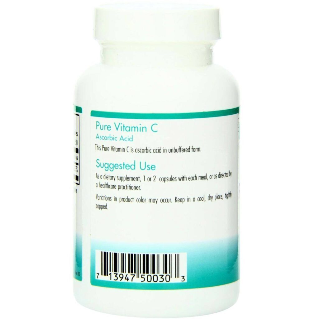 Nutricology Vitamina C Pura 1000 mg - 100 Cápsulas Ácido Ascórbico - Imagem 3