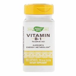 Nature's Way Vitamina B-1 Tiamina HCI - 100 Cápsulas: Energia e Bem-Estar para Sua Rotina