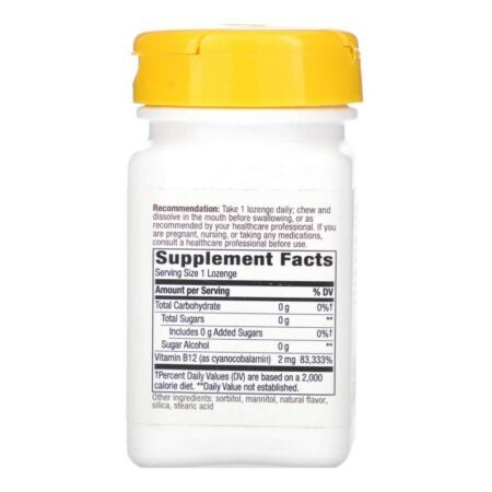Nature's Way Vitamina B-12 2000 mcg - 100 Pastilhas: Energia e Vitalidade para o Dia a Dia Brasileiro - Imagem 2