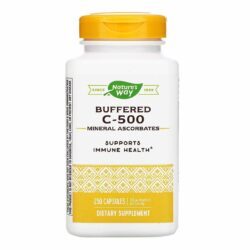 Nature’s Way Buffered C-500, Vitamina C 500mg, 250 Cápsulas para Imunidade e Antioxidante