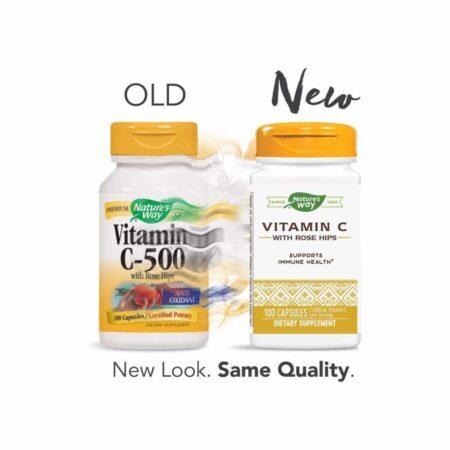 Nature's Way Vitamina C-500 com Rosa Mosqueta - 100 Cápsulas: Imunidade e Pele Radiante - Imagem 2