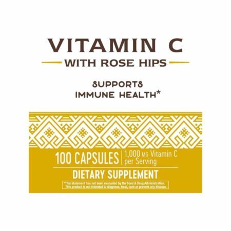 Nature's Way Vitamina C-500 com Rosa Mosqueta - 100 Cápsulas: Imunidade e Pele Radiante - Imagem 3