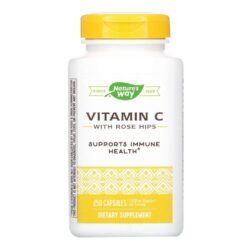 Nature's Way Vitamina C-500 com Rosa Mosqueta 250 Cápsulas - Imunidade e Pele Radiante