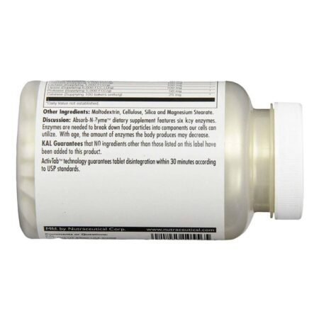 Kal Absorber-N-Zyme 90 Tabletes: Suporte Digestivo Essencial para o Bem-Estar Brasileiro - Imagem 3