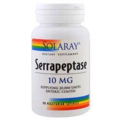 Solaray Serrapeptase - 90 Cápsulas Vegetarianas: Enzima Poderosa para o Bem-Estar