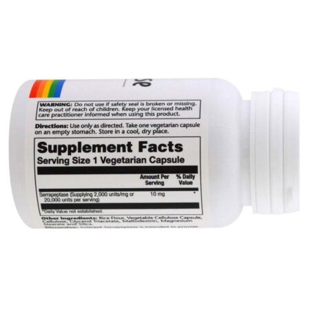 Solaray Serrapeptase - 90 Cápsulas Vegetarianas: Enzima Poderosa para o Bem-Estar - Imagem 2