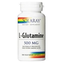 Solaray L-Glutamina 100 Cápsulas Vegetarianas: Aminoácido Essencial para Recuperação Muscular e Saúde Intestinal