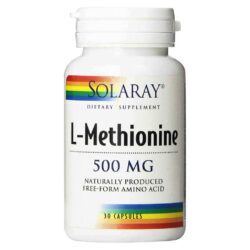 Solaray L-Metionina 500mg - 30 Cápsulas: Essencial para o Bem-Estar Capilar e Corporal