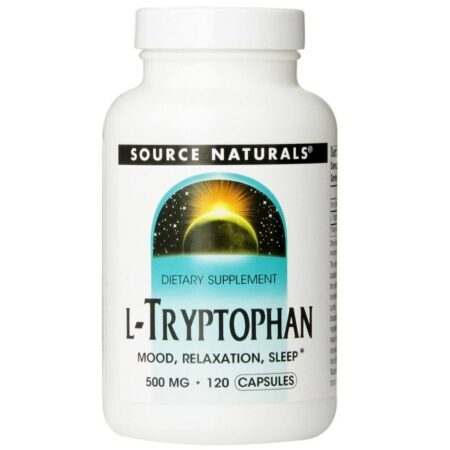 Source Naturals L-Triptofano 500 mg – 120 Cápsulas: Bem-Estar e Sono Tranquilo — foto 1