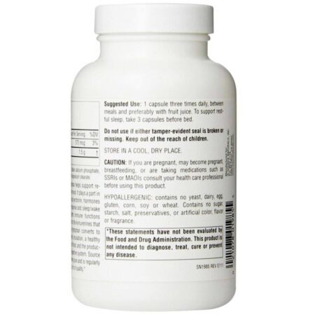 Source Naturals L-Triptofano 500 mg – 120 Cápsulas: Bem-Estar e Sono Tranquilo — foto 3