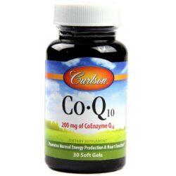 Carlson Labs Co-Q10 200 mg – 30 Cápsulas em Gel para Energia e Saúde Cardiovascular