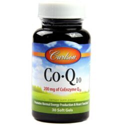 Carlson Labs Co-Q10 200 mg - 30 Cápsulas em Gel para Energia e Saúde Cardiovascular