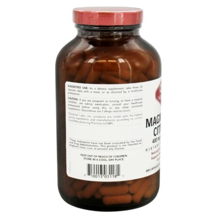 Olympian Labs, Citrato de Magnésio 400 mg - 300 Cápsulas - Image 3