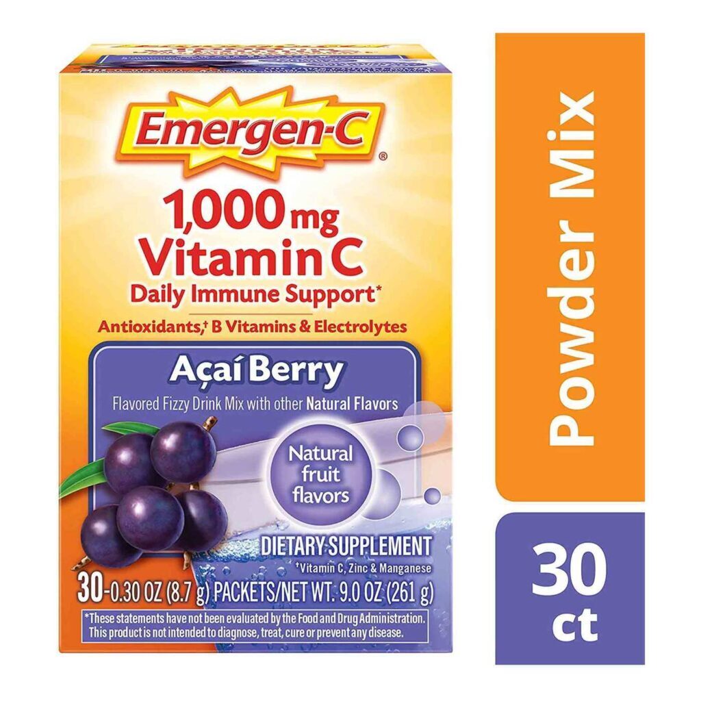 Alacer Emergen-C Açaí Berry: Vitamina C e Energia Antioxidante - 30 Pacotes - Imagem 2
