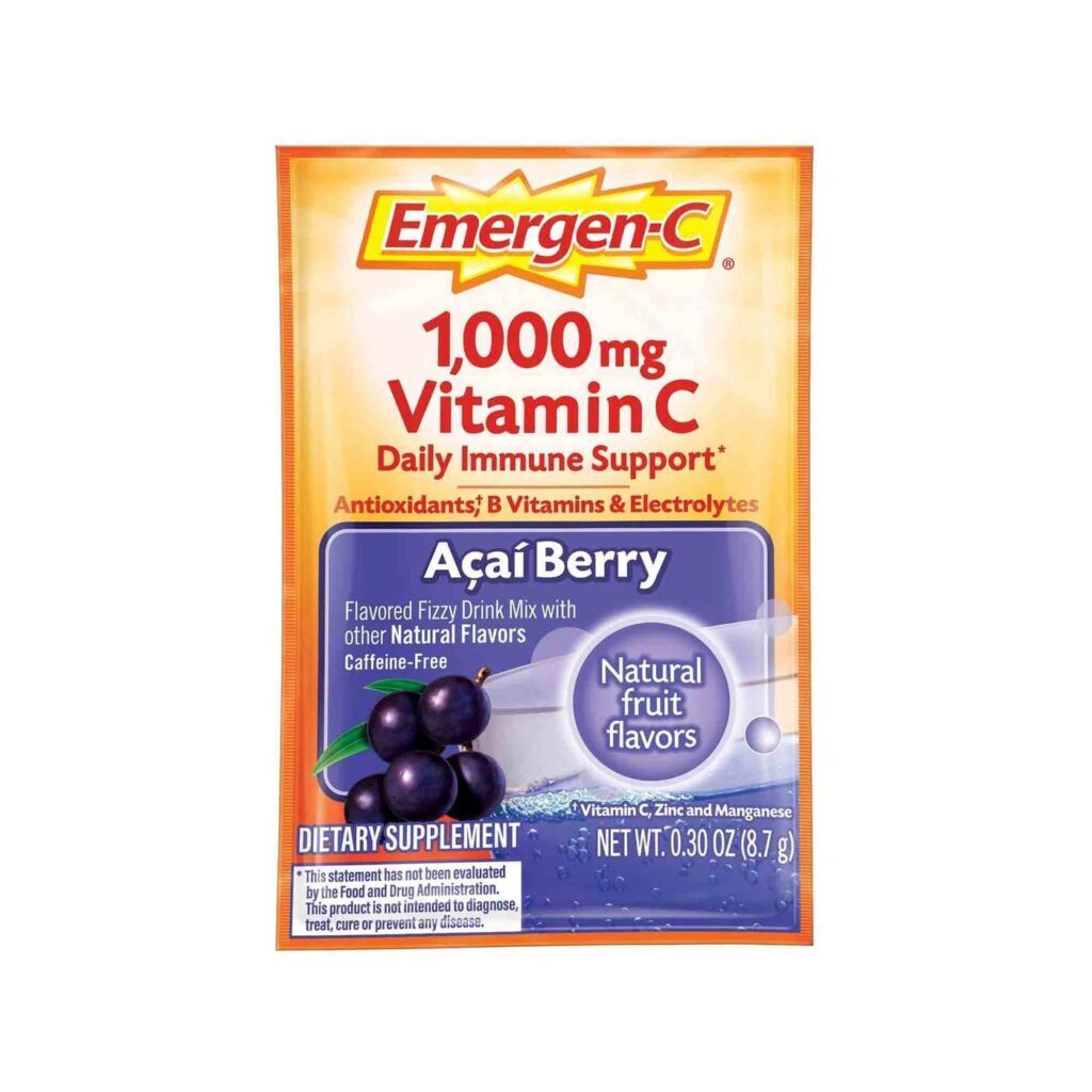 Alacer Emergen-C Açaí Berry: Vitamina C e Energia Antioxidante - 30 Pacotes - Imagem 4