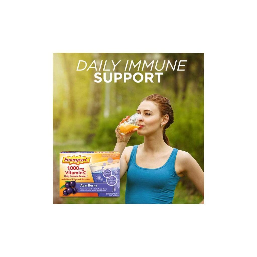 Alacer Emergen-C Açaí Berry: Vitamina C e Energia Antioxidante - 30 Pacotes - Imagem 5
