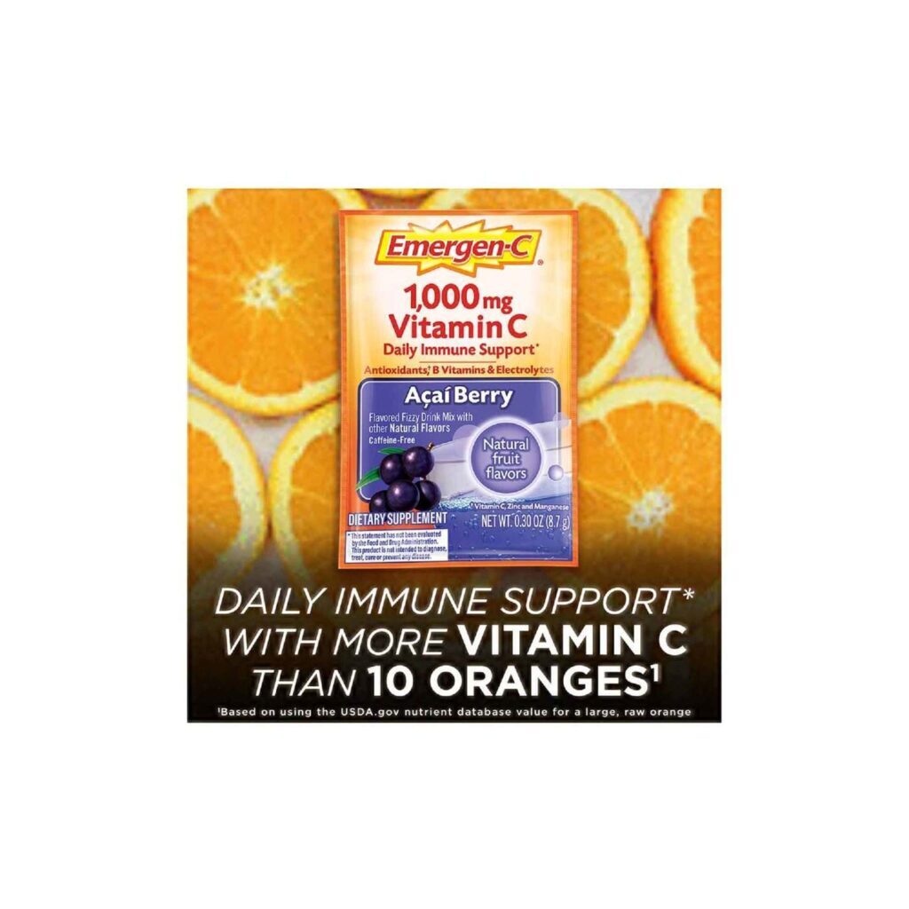 Alacer Emergen-C Açaí Berry: Vitamina C e Energia Antioxidante - 30 Pacotes - Imagem 6