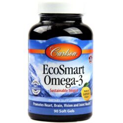 Carlson Labs EcoSmart Ômega-3 Limão 90 Cápsulas | Saúde Cardiovascular