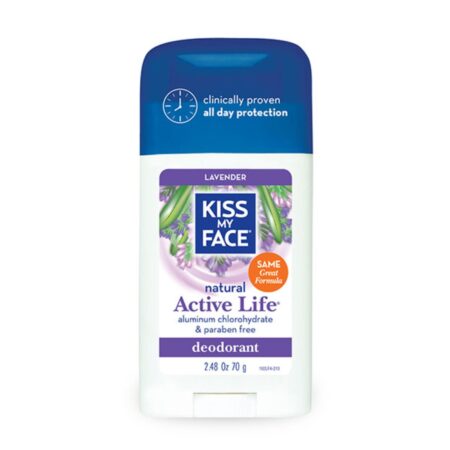 Kiss My Face, Desodorante Enzyme Ativo, Lavanda - 70 g