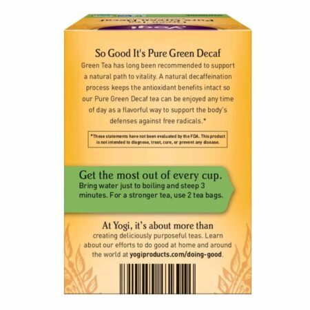 Yogi Tea Chá Verde Puro Descafeinado Orgânico – 16 Saquinhos — foto 2 Yogi Tea Chá Verde Puro Descafeinado Orgânico – 16 Saquinhos — foto 2