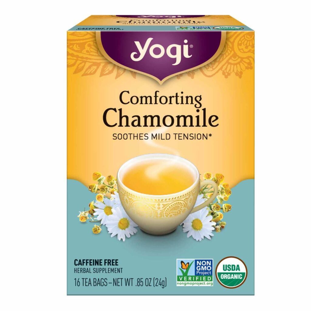 Yogi Tea Chá de Camomila Orgânico Reconfortante 16 Saquinhos - Bem-estar e Relaxamento