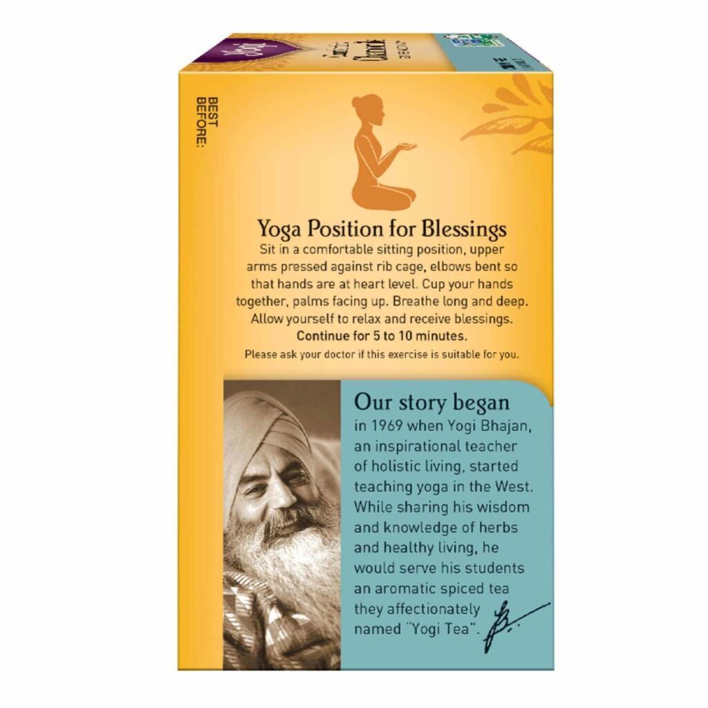 Yogi Tea Chá de Camomila Orgânico Reconfortante 16 Saquinhos - Bem-estar e Relaxamento - Imagem 3