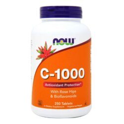 Vitamina C 1000mg com Roseira Brava e Bioflavonóides Now Foods - 250 Tabletes