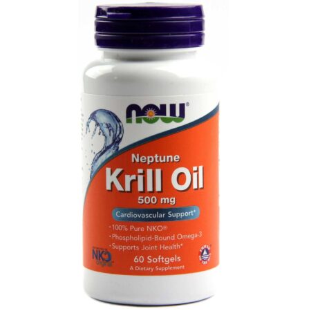 Óleo de Krill Netuno - Now Foods - 500 mg - 60 Cápsulas em Gel