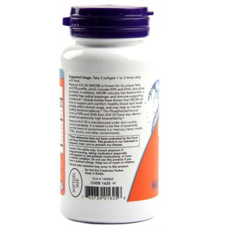 Óleo de Krill Netuno - Now Foods - 500 mg - 60 Cápsulas em Gel - Image 3