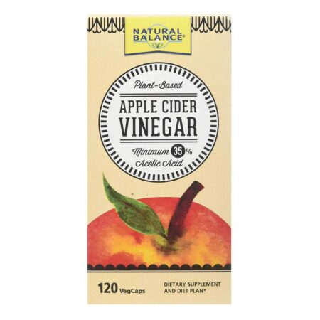 Natural Balance, Vinagre de Maçã 1.000 mg - 120 Cápsulas