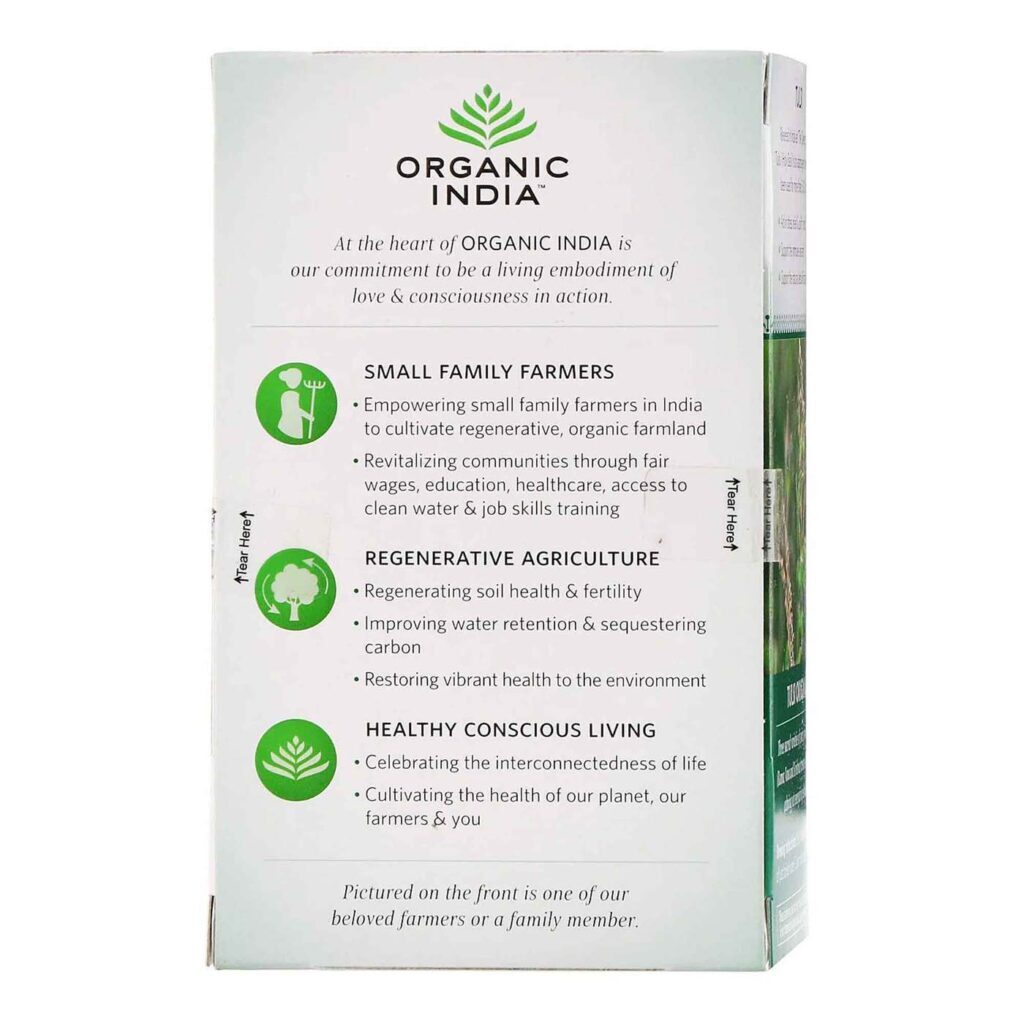 Organic India Tulsi Chá Original - Bem-Estar Ancestral com 18 Saquinhos - Imagem 3