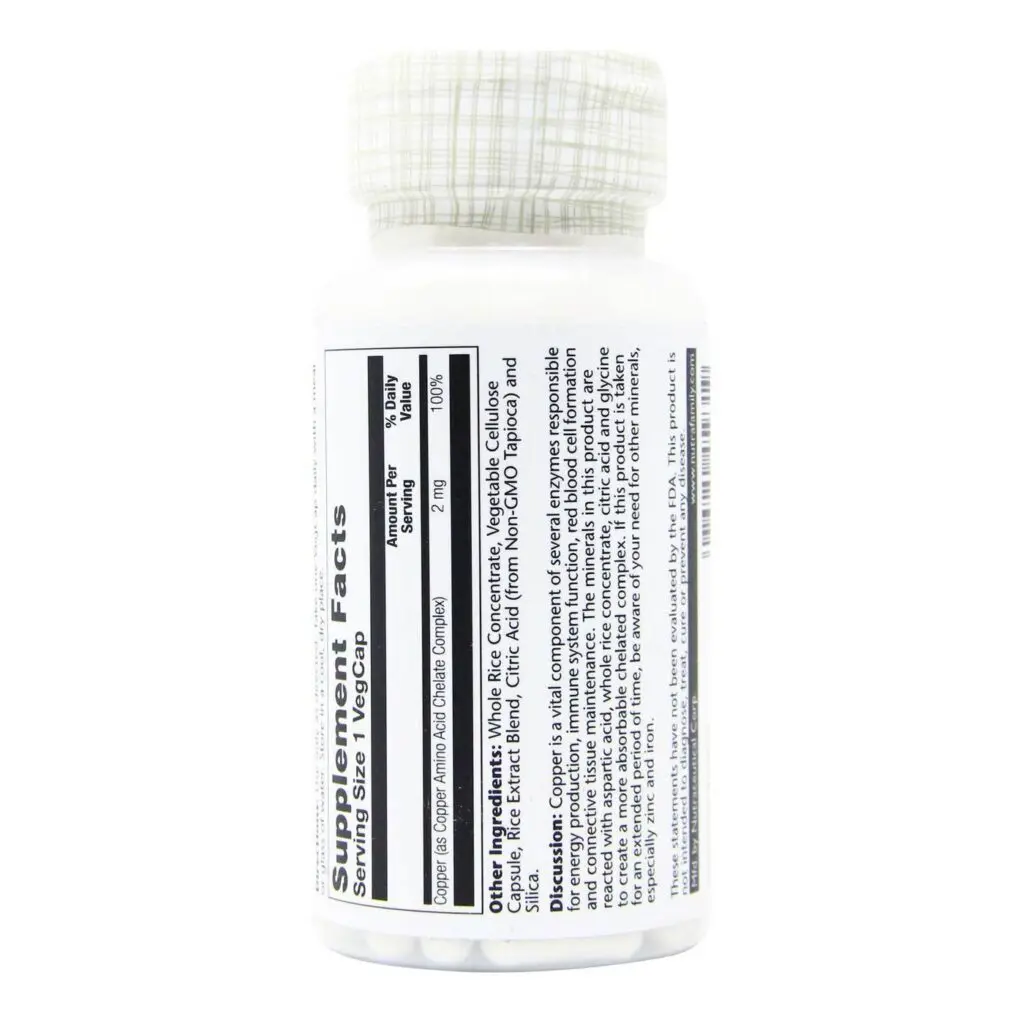 Solaray Cobre 2 mg - 100 Cápsulas: Essencial para o Bem-Estar e Imunidade - Imagem 3