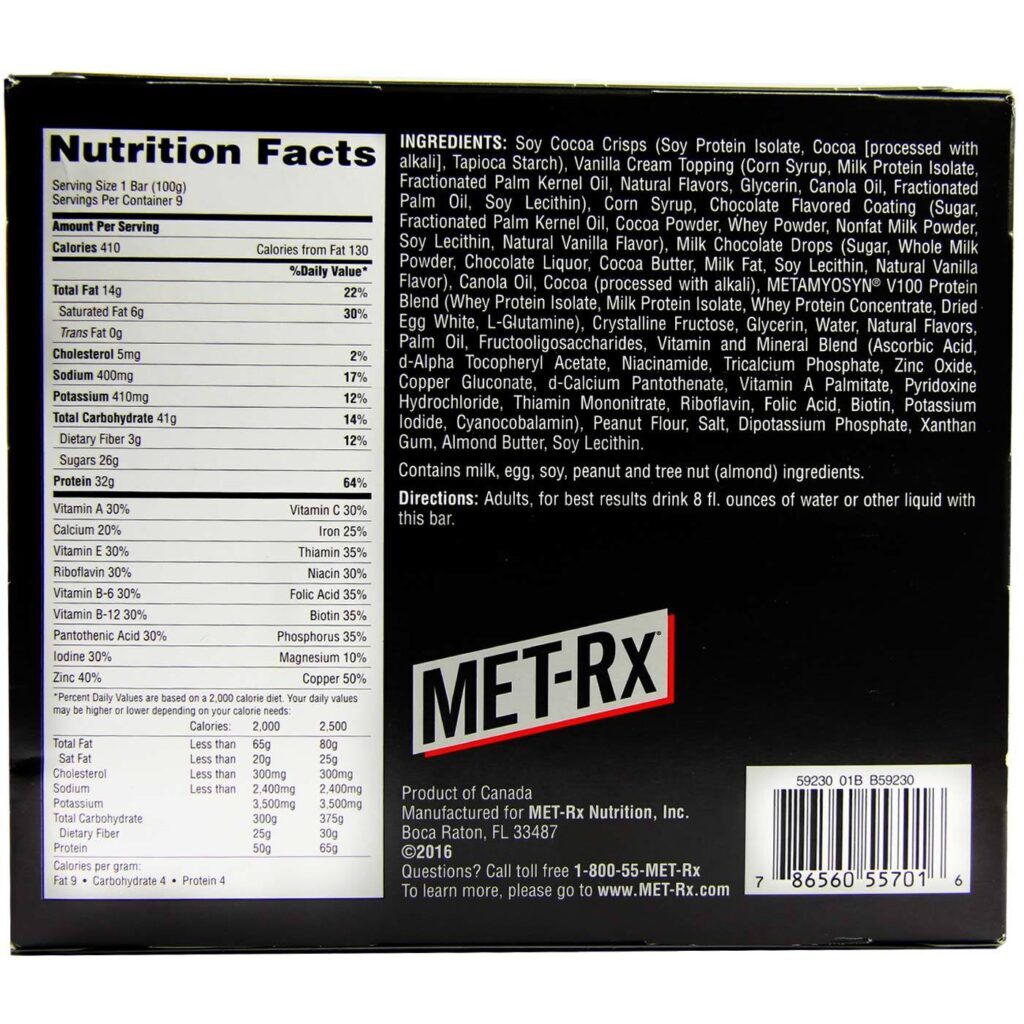 MET-Rx Big 100 Barra de Proteína - 9 Barras: Energia e Recuperação Muscular - Imagem 2